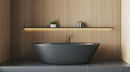 Wipe bathroom wall panelling