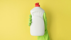 Warm water and washing-up liquid cleaning