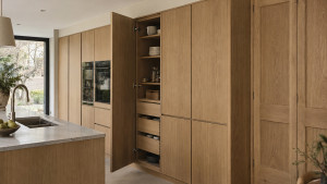 Veneered MDF Kitchen Cabinets and Wardrobes.