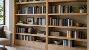Veneered Shelves and Bookcases.