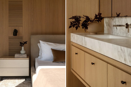 Authentic Shinnoki wood veneer.