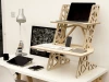Use the CNC machine to create abstract designed furniture components