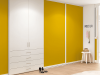 Yellow sliding wardrobe doors