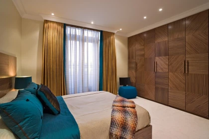 Walnut veneered MDF wardrobes