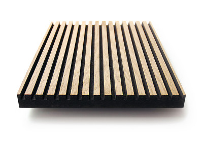 Slatted wall panel oak