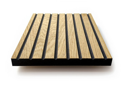 V groove wall panel oak